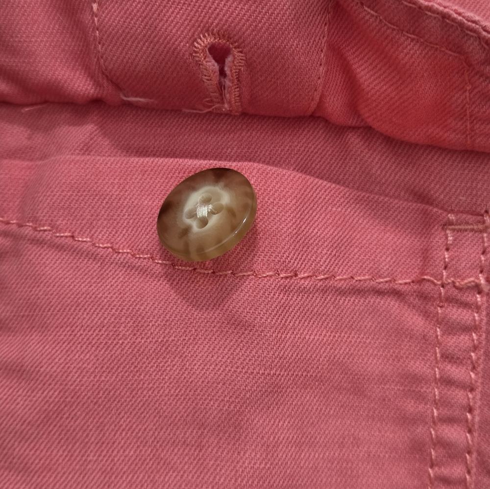 TALBOTS Linen Blend Utility Jacket in Washed Salmon Size Medium Womens Full Zip - Picture 10 of 16